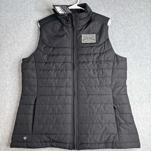 NWT Grunt Style Black Puffer Vest Women's XL Full Zip Stormtech Military 1776 - Picture 1 of 13